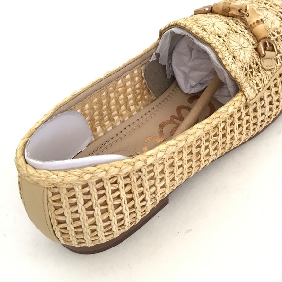 SAM EDELMAN Lowell Raffia Loafers Natural Raffia Woman’s Size 6.5 - Picture 4 of 16
